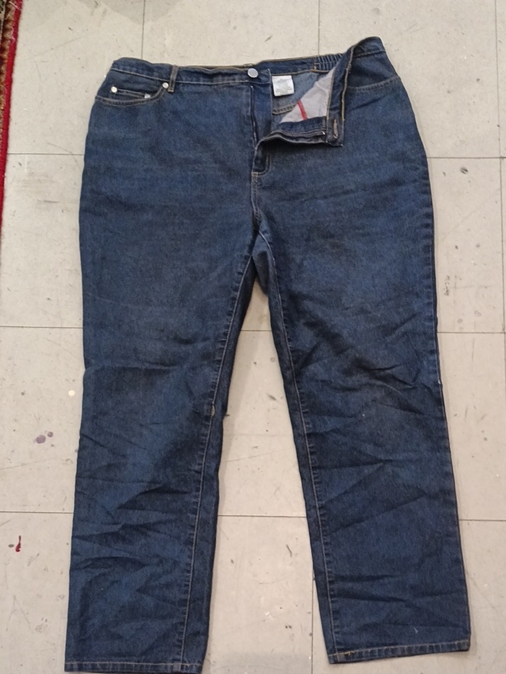 Women's Blue Straight-Leg Jeans